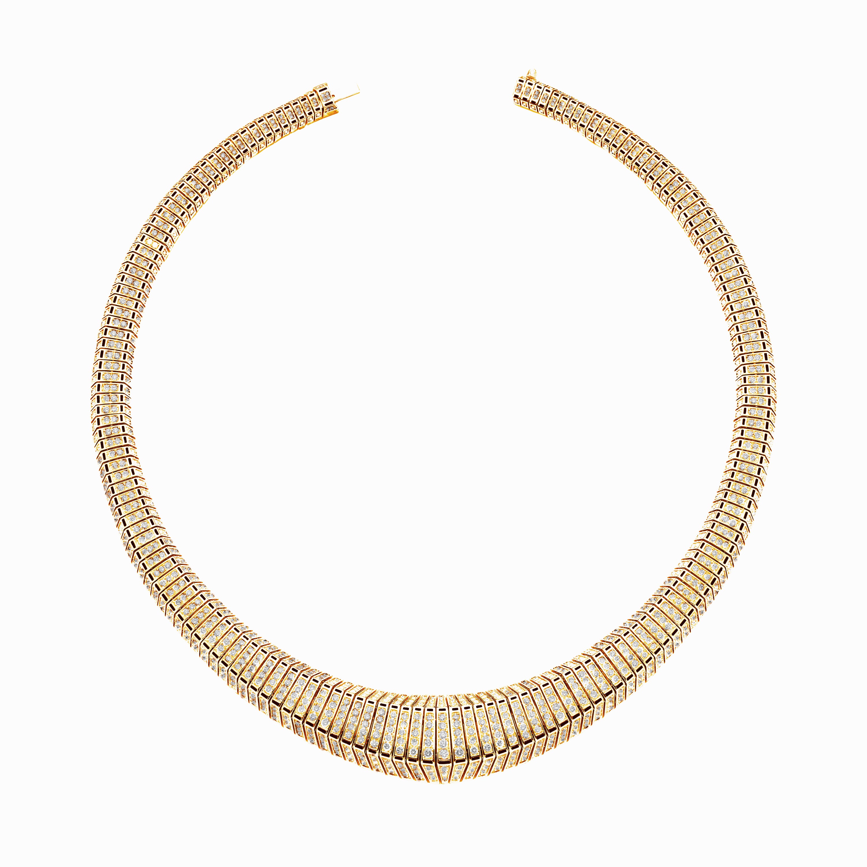 Al Zain Edge collection Rose gold necklace on a white background.