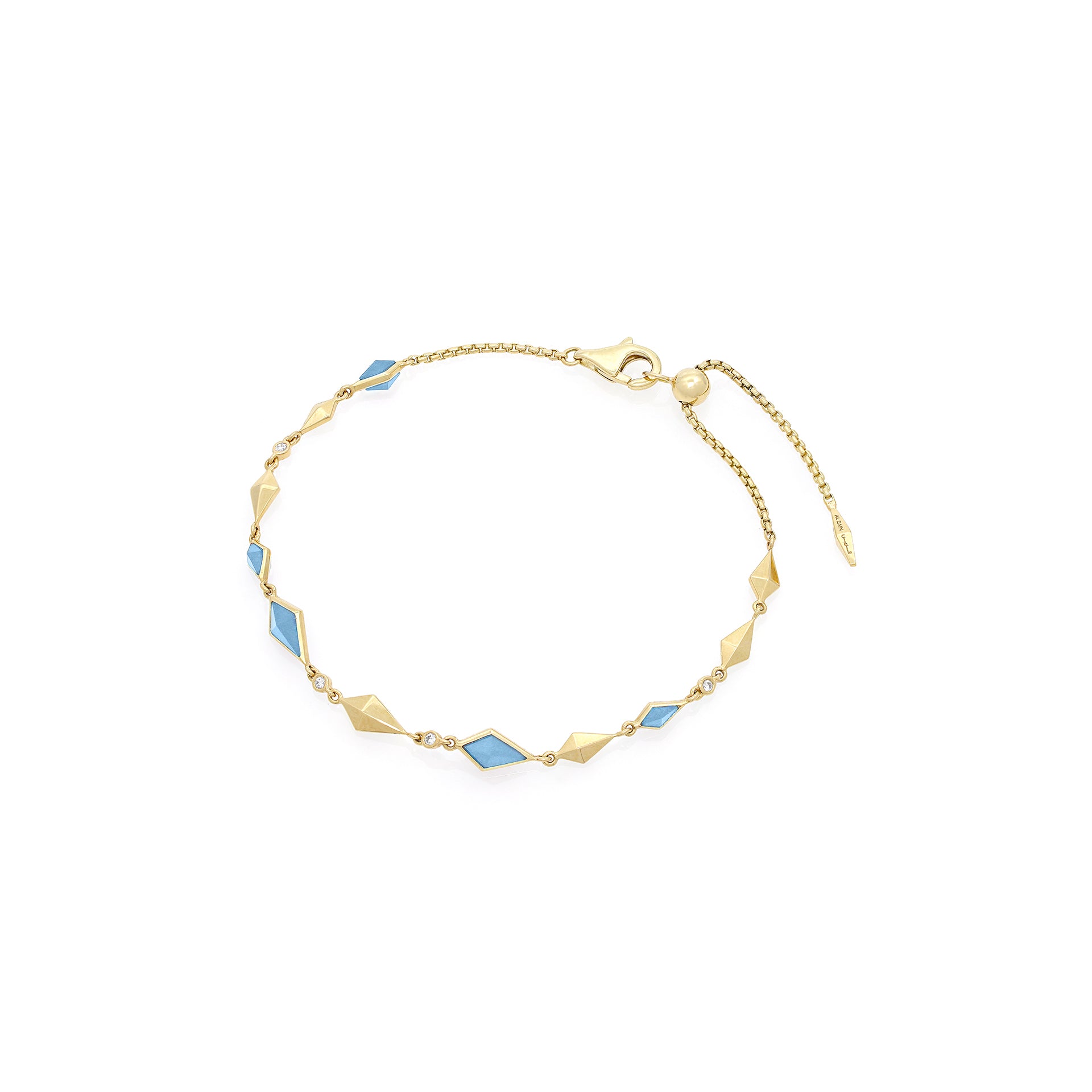 Al Merta’shah Bracelet in Diamonds and Blue Agate