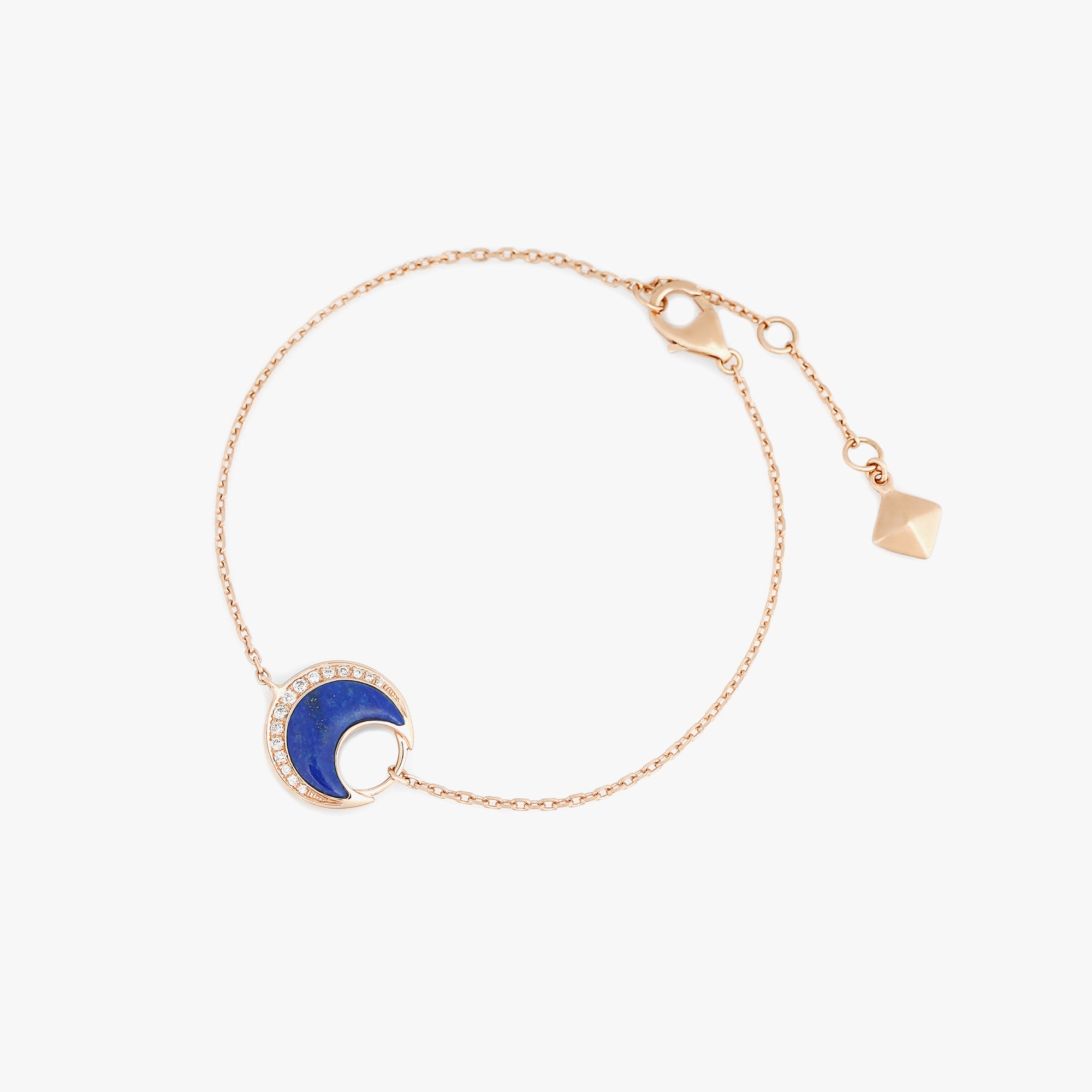 Al Hilal bracelet in rose gold with lapis stone and diamonds