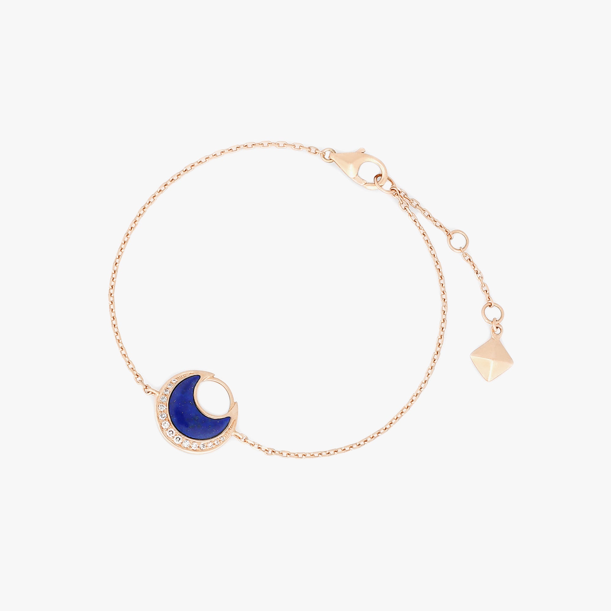 Al Hilal bracelet in rose gold with lapis stone and diamonds