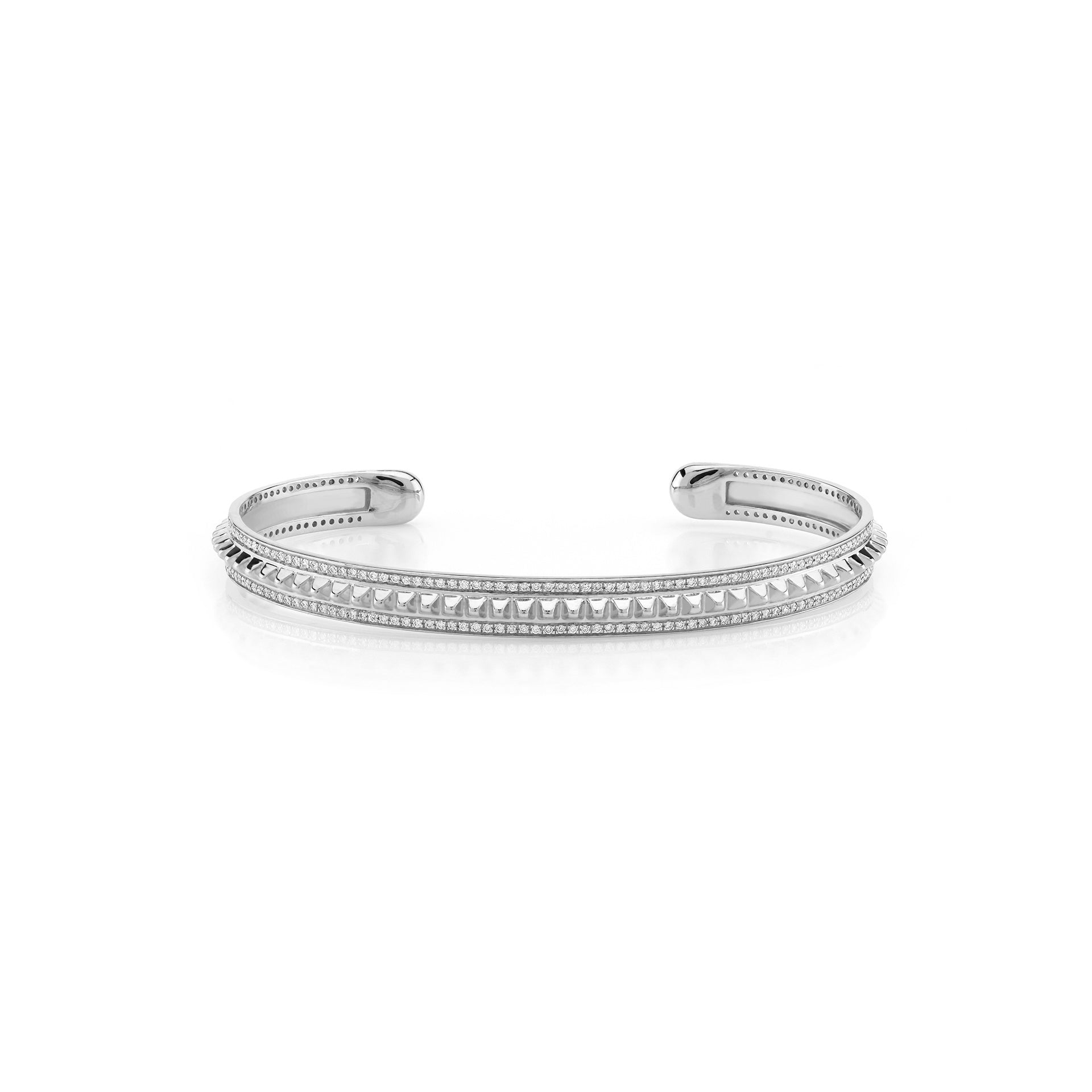 Hab El Hayl Bangle in White Gold with Diamonds