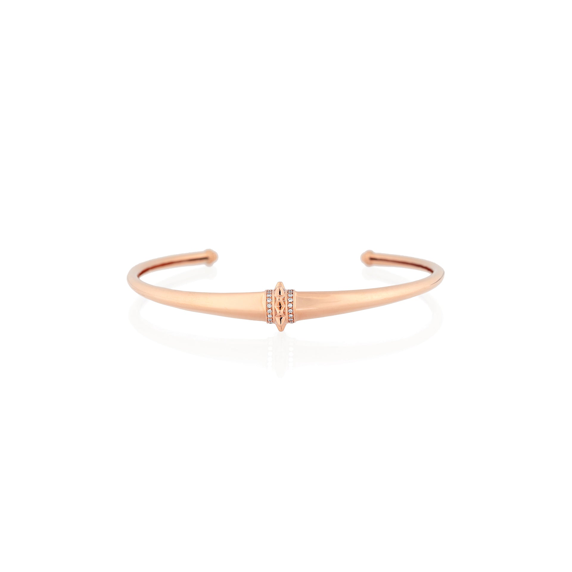 18k Hab El Hayl Origins Bangle in Rose Gold with Diamonds