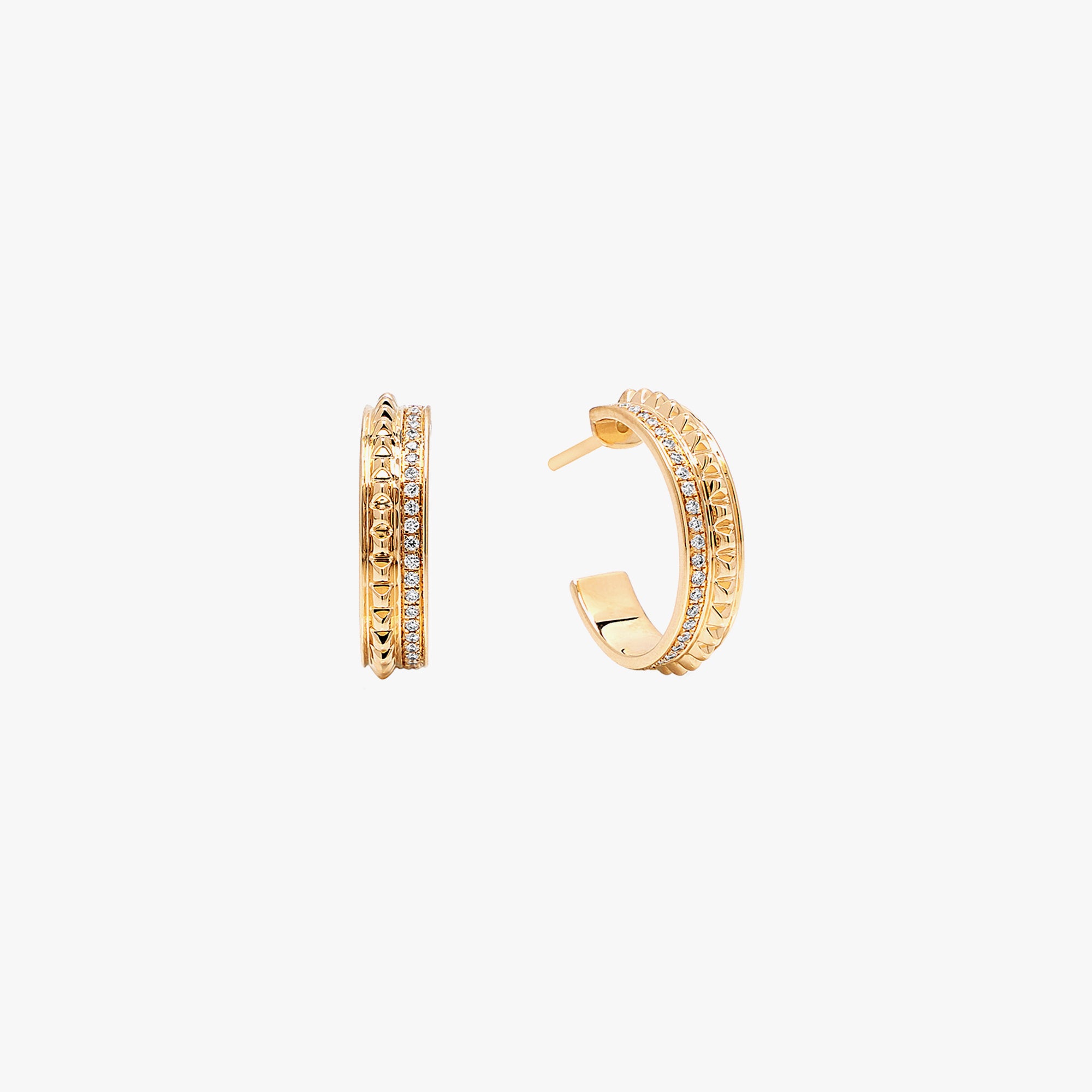 18k Hab El Hayl Evolution Earrings in Yellow Gold with Diamonds