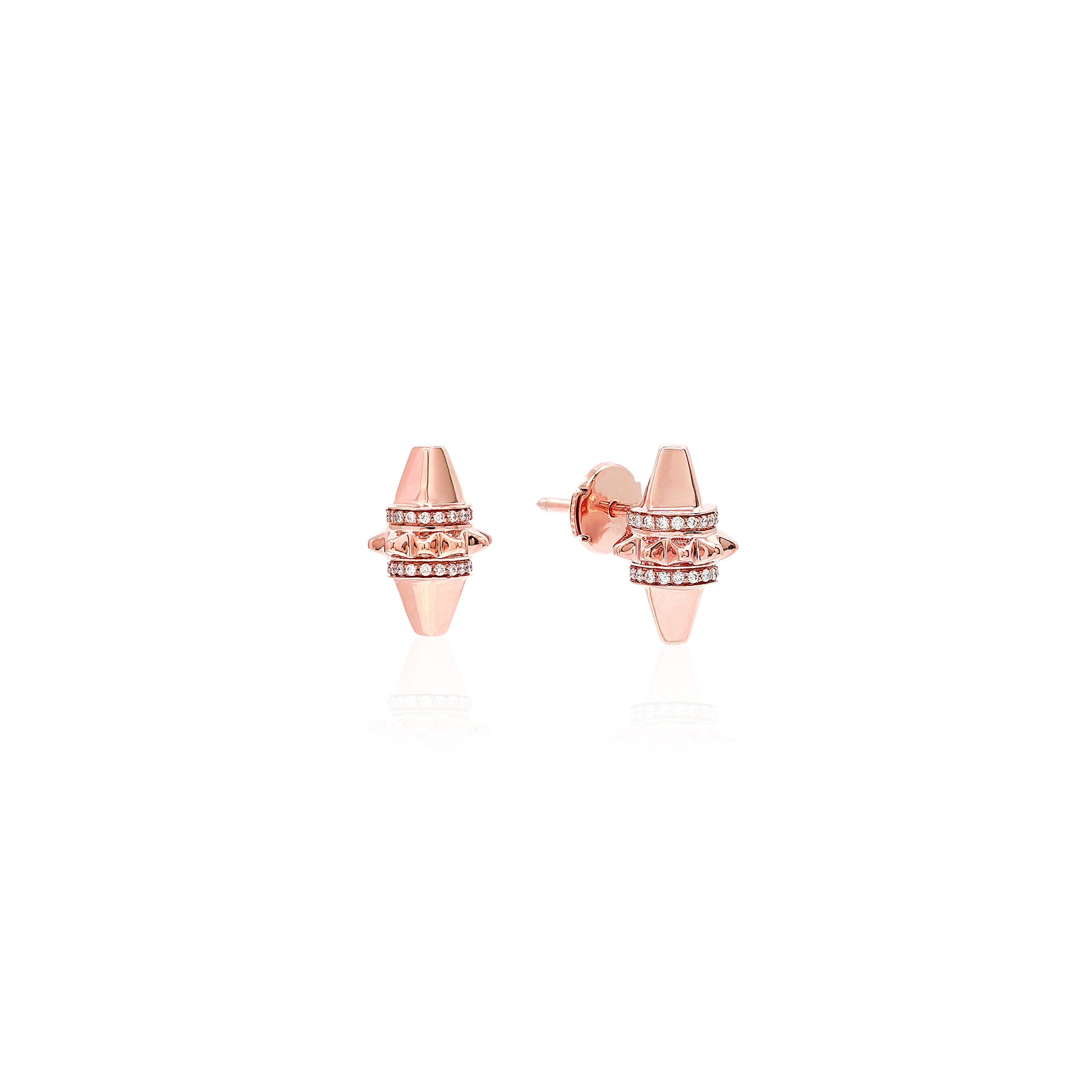 18k Hab El Hayl Origins Earring in Rose Gold with Diamonds