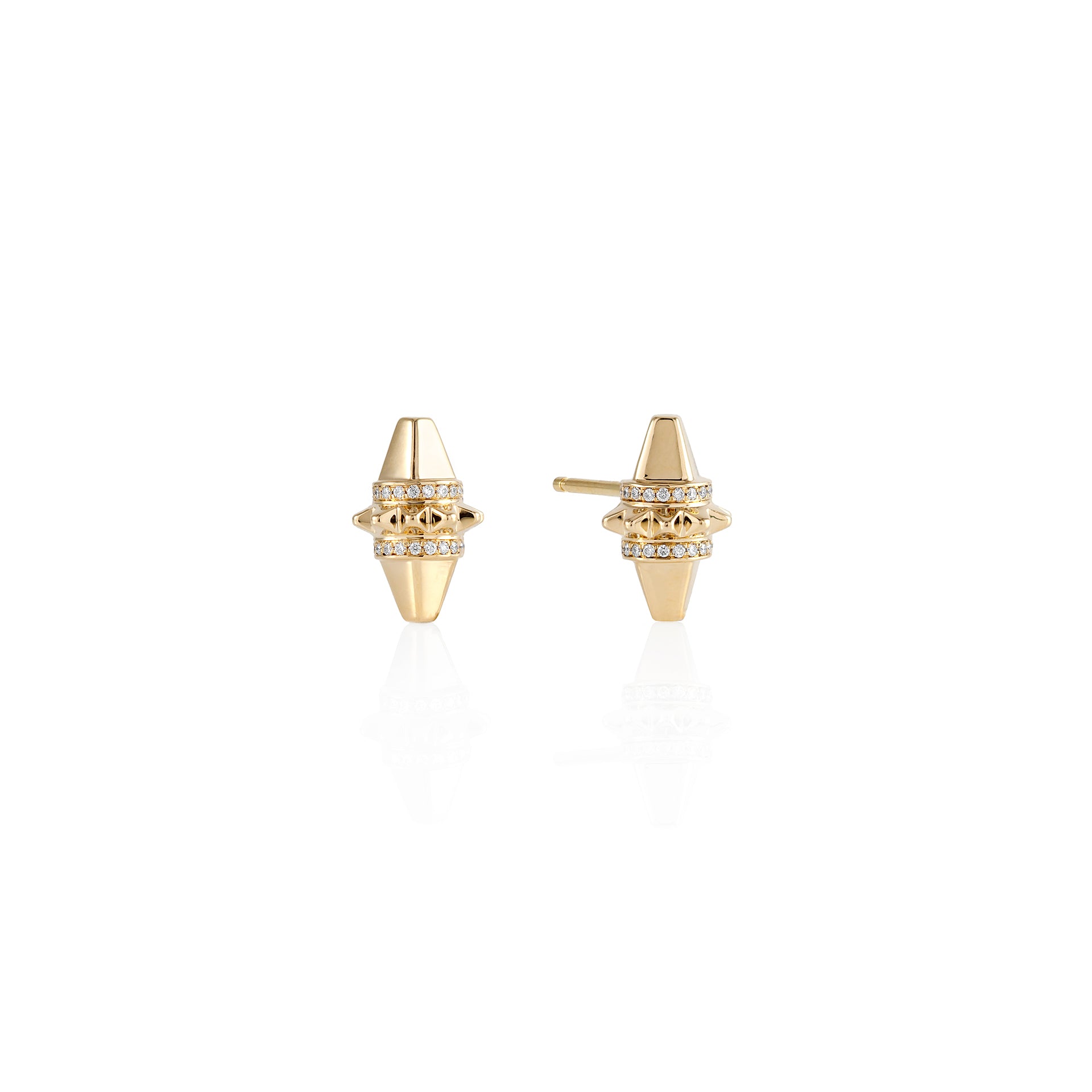 18k Hab El Hayl Origins Earring in Yellow Gold with Diamonds