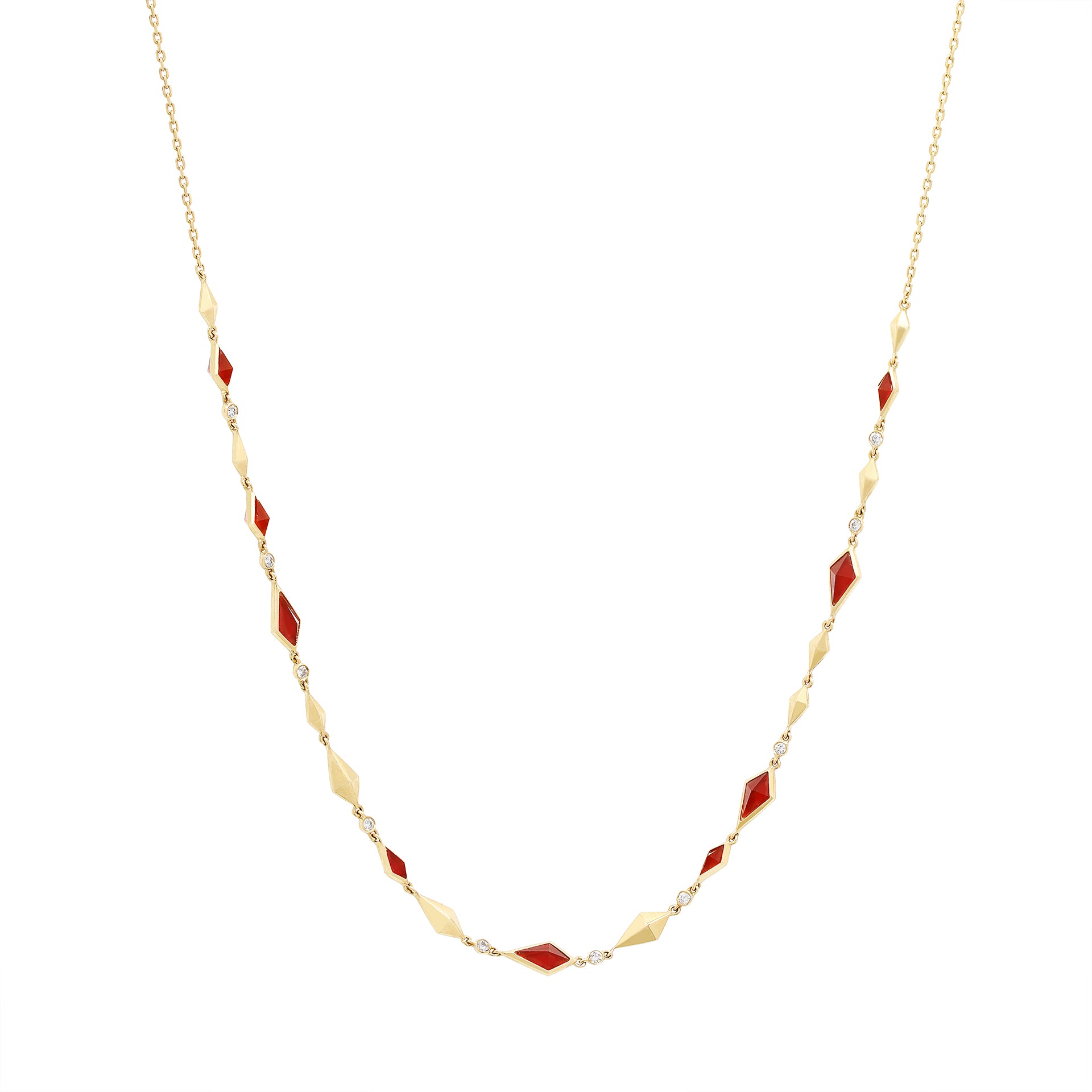 Al Merta’shah Choker in Diamonds and Red Agate