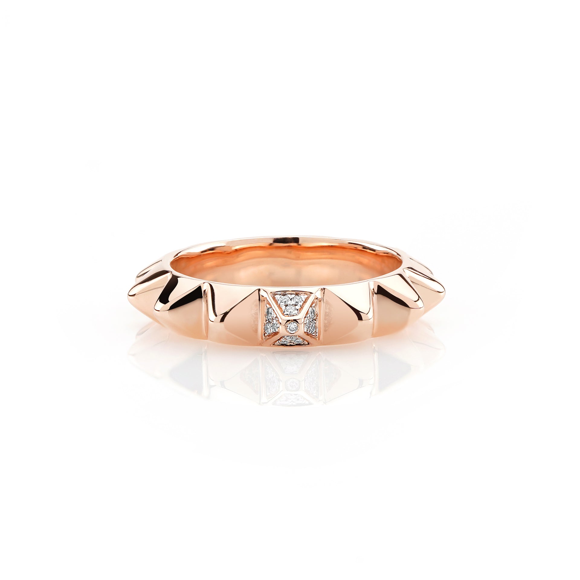 Hab El Hayl 2nd Edition Ring in Rose Gold with Diamonds