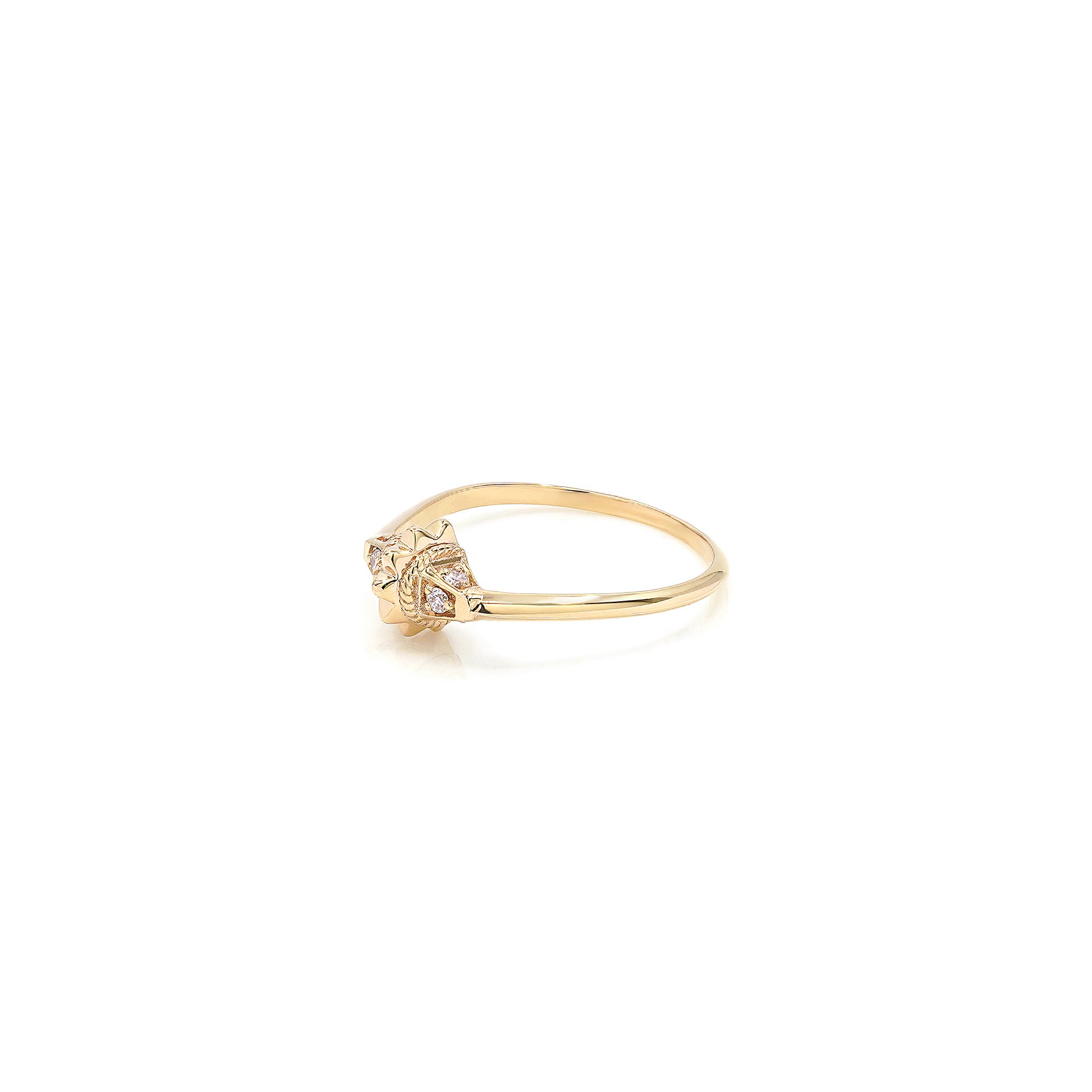 18k Hab El Hayl Origins Ring in Yellow Gold with Diamonds