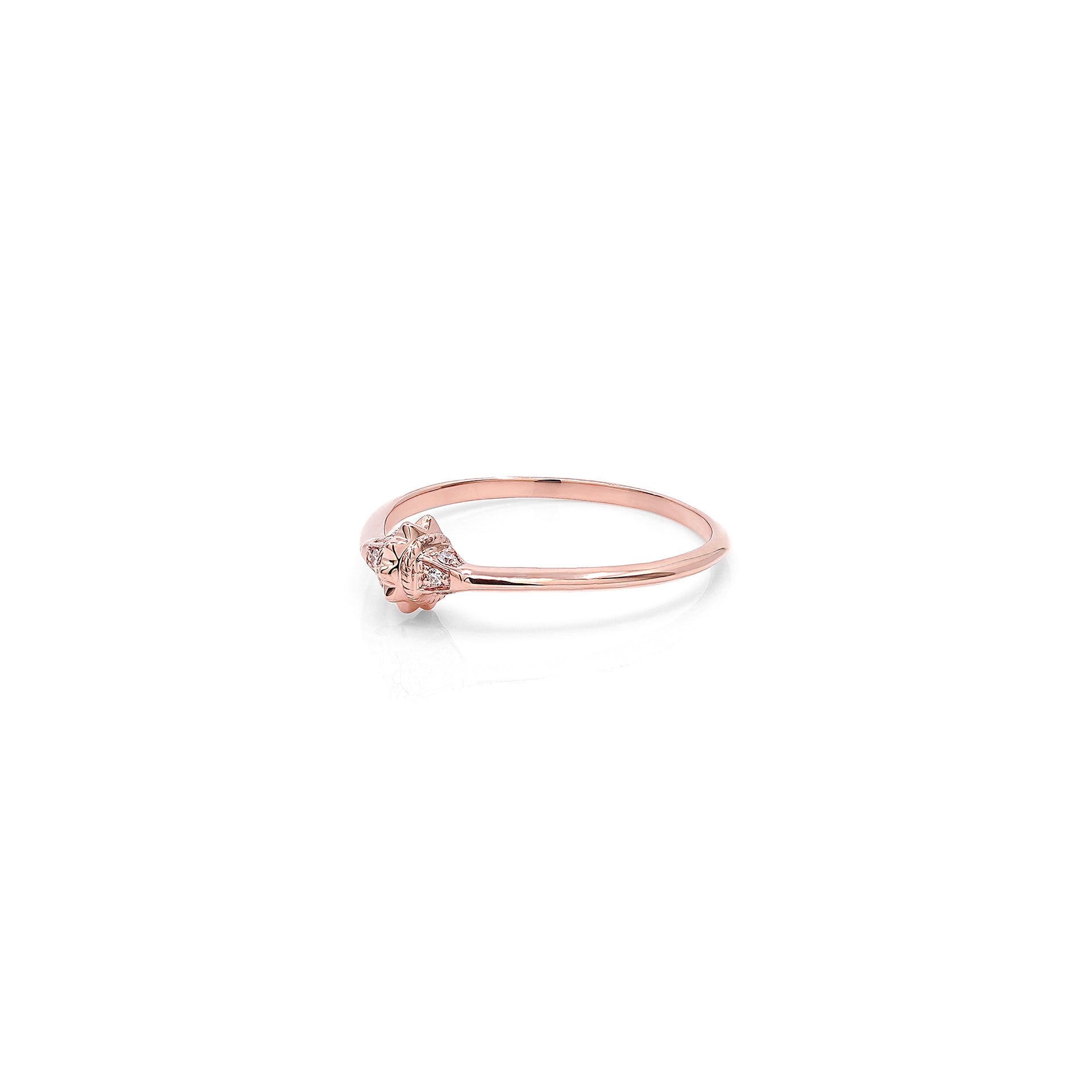 18k Hab El Hayl Origins Ring in Rose Gold with Diamonds