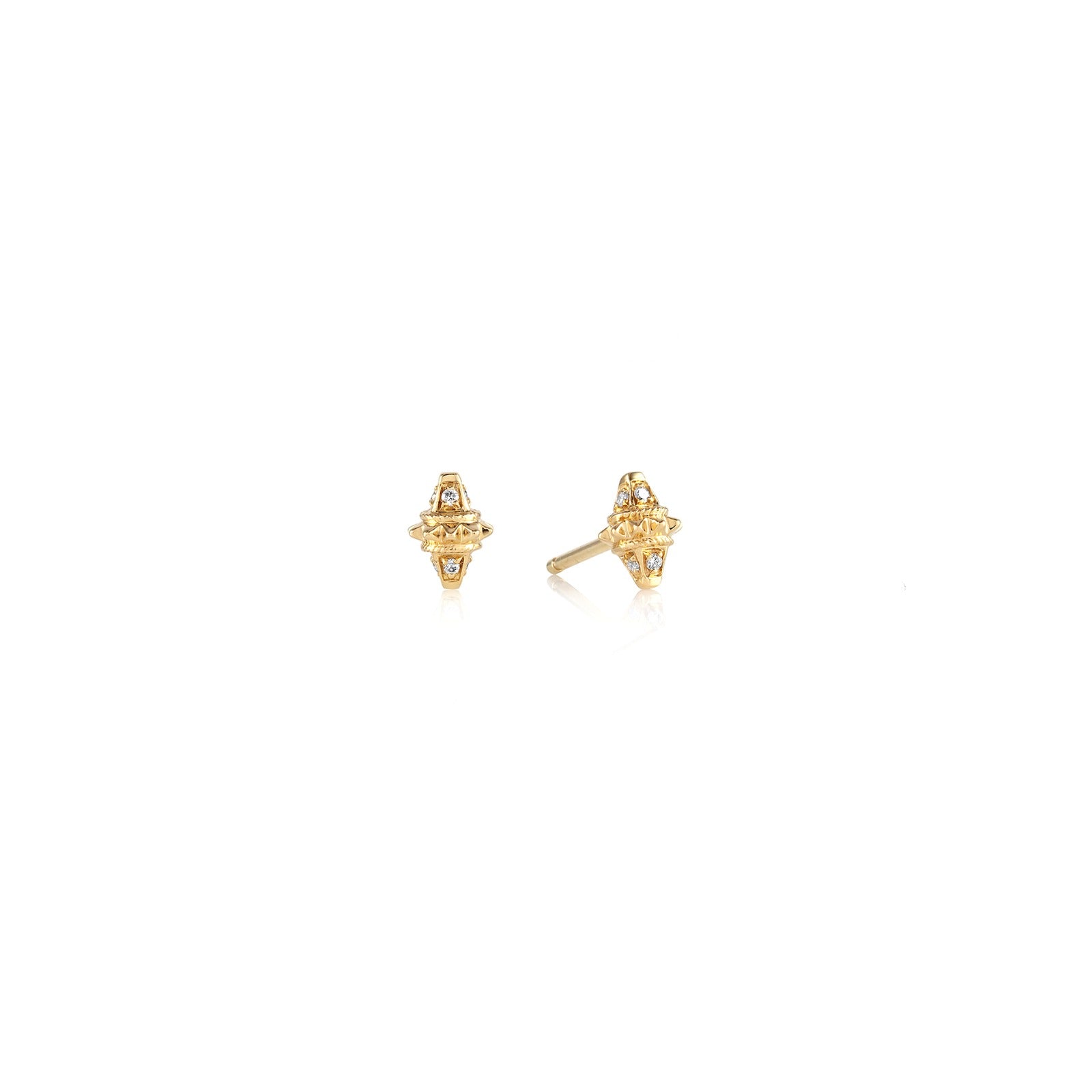 18k Hab El Hayl Origins Earring in Yellow Gold with Diamonds