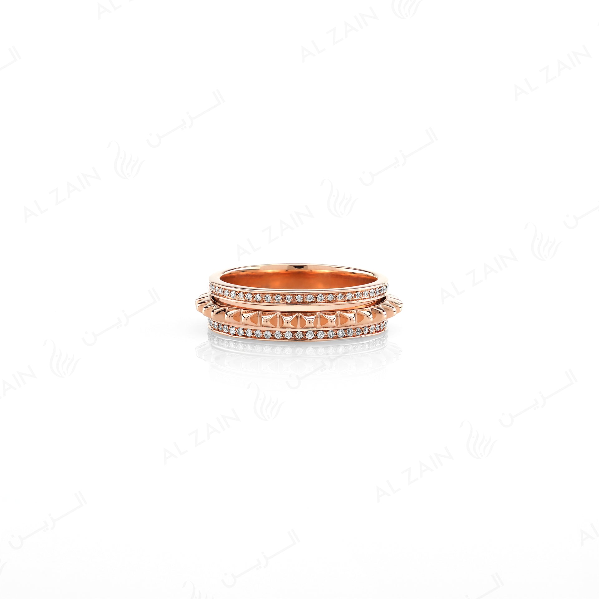 Hab El Hayl Ring in Rose Gold with Diamonds