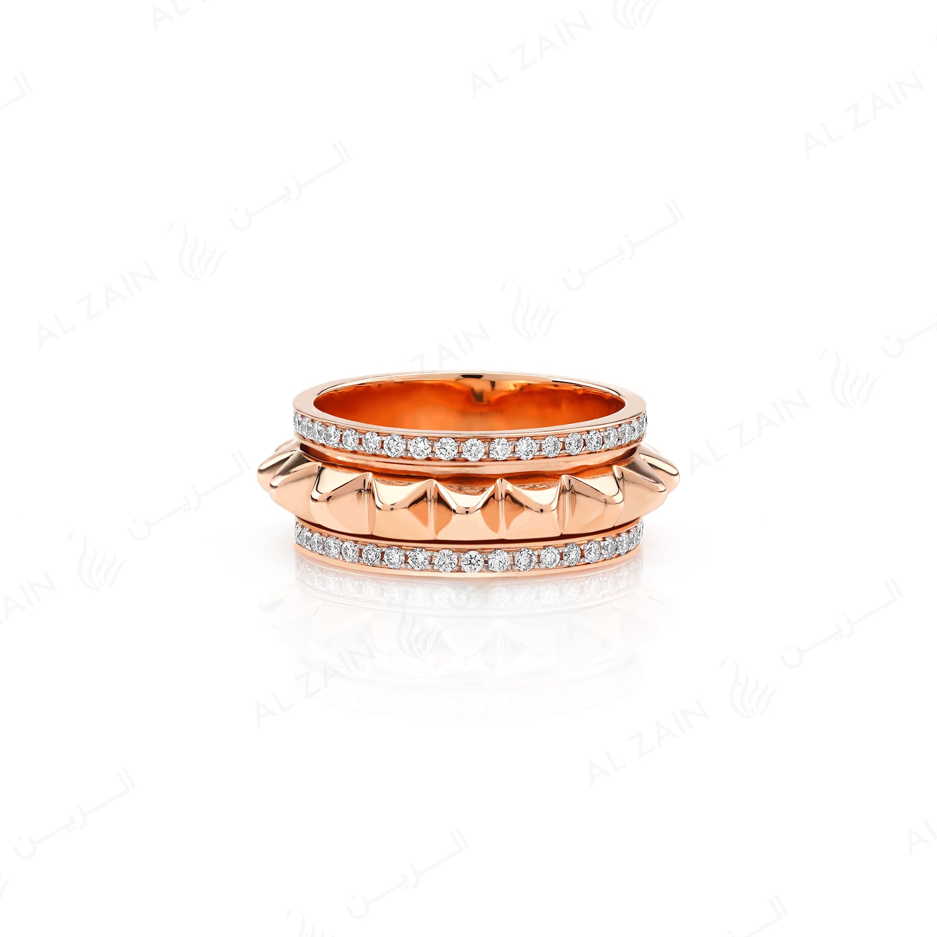 Hab El Hayl 2nd Edition Ring in Rose Gold with Diamonds