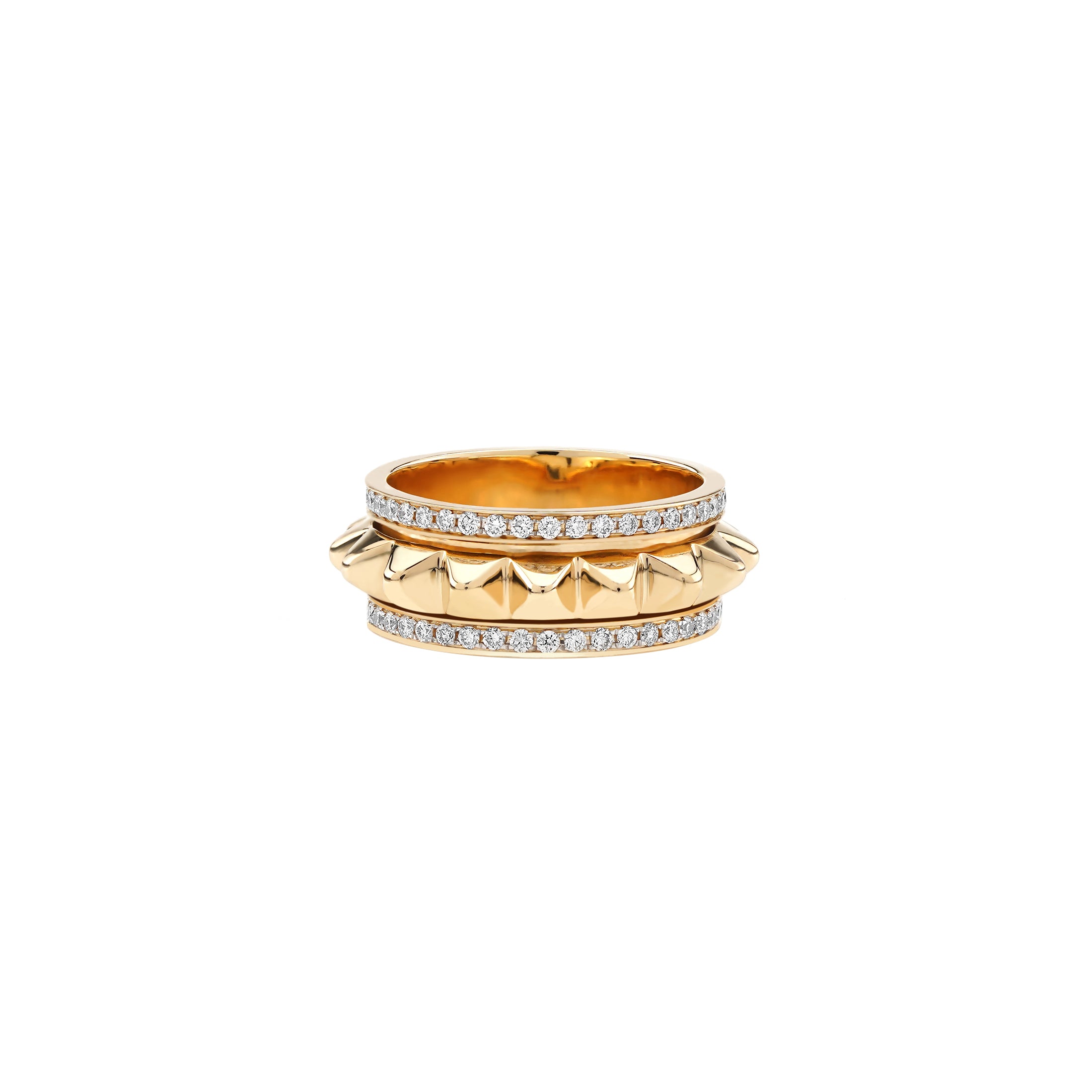 Hab El Hayl 2nd Edition Ring in Yellow Gold with Diamonds