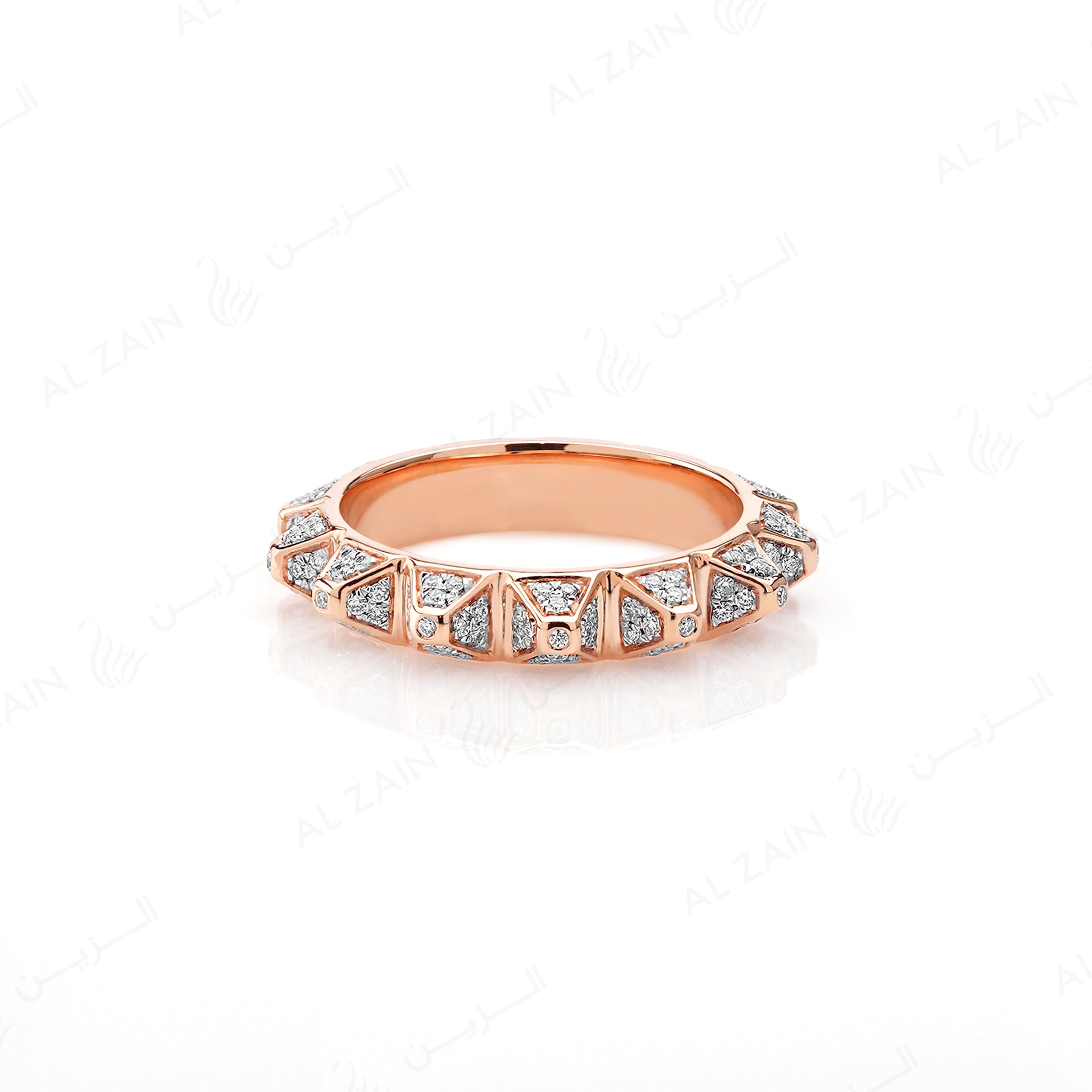 Hab El Hayl 2nd Edition Ring in Rose Gold with Diamonds