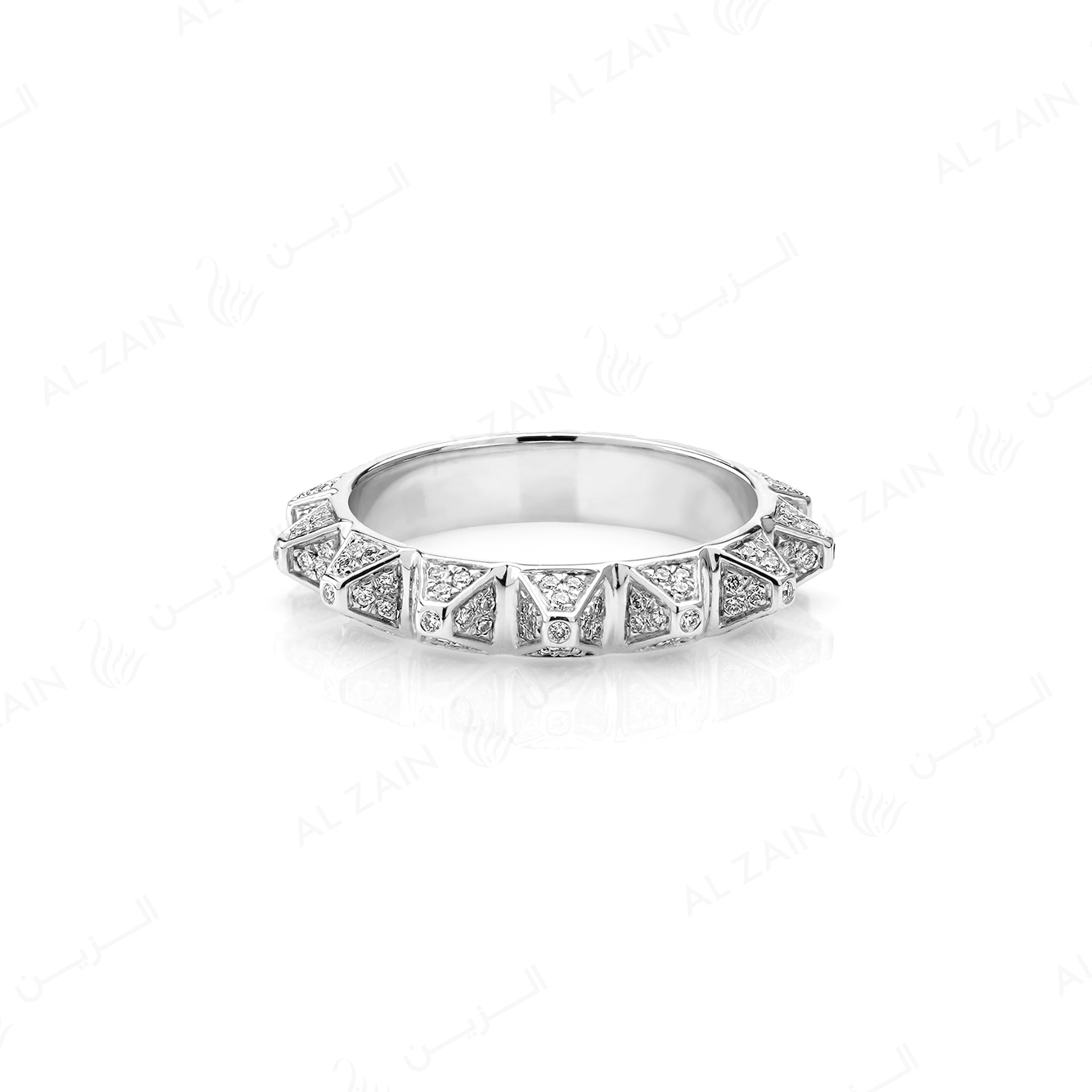 Hab El Hayl 2nd Edition Ring in White Gold with Diamonds