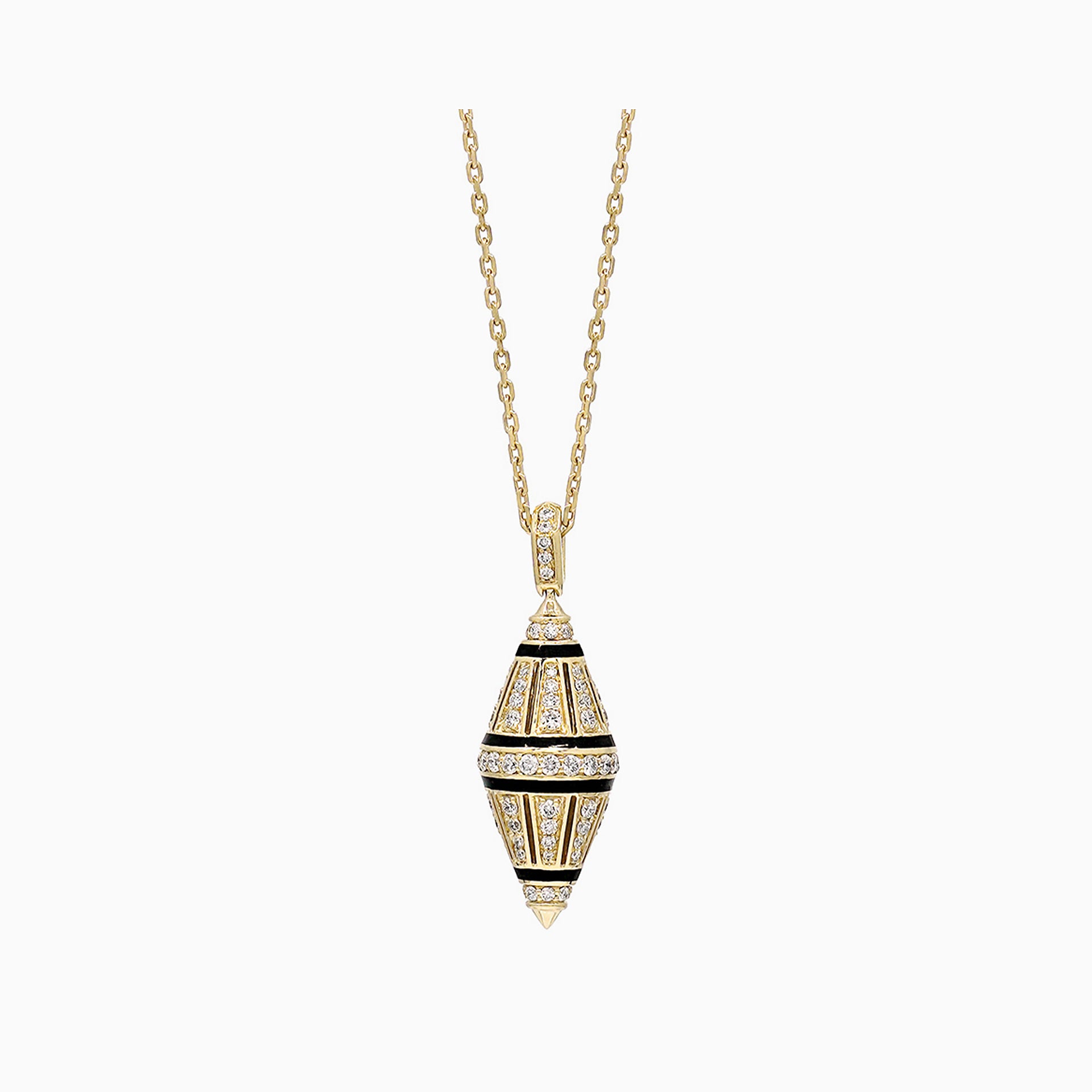 Al Zain Jewellery Al Merriyah Gold necklace with a decorative pendant on a white background