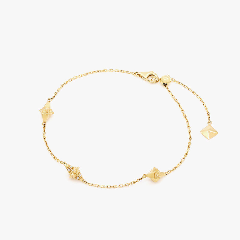 18k Hab El Hayl Origins Bracelet in Yellow Gold with Diamonds