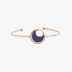 Al Hilal bangle in rose gold with lapis stone and diamonds