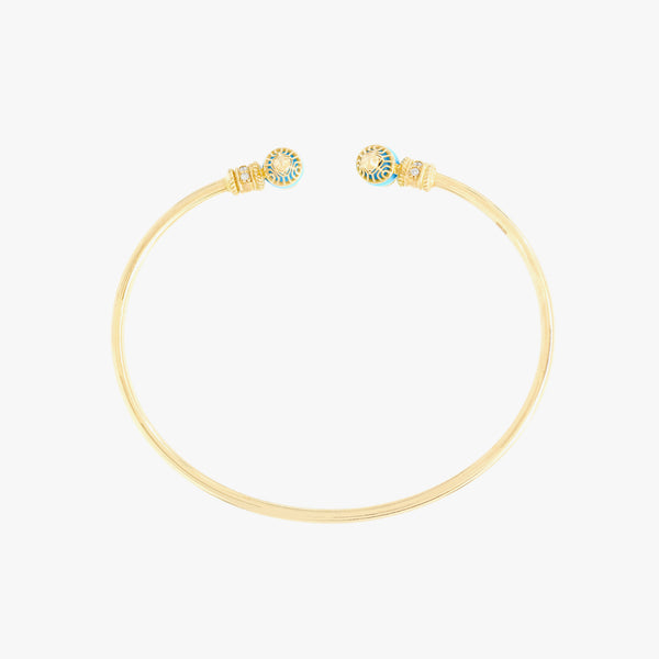 Al Merriyah moods colour Bangle in 18k gold with Turquoise and Diamonds