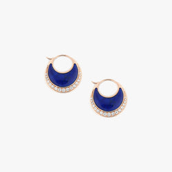 Al Hilal earrings in rose gold with lapis stone and diamonds
