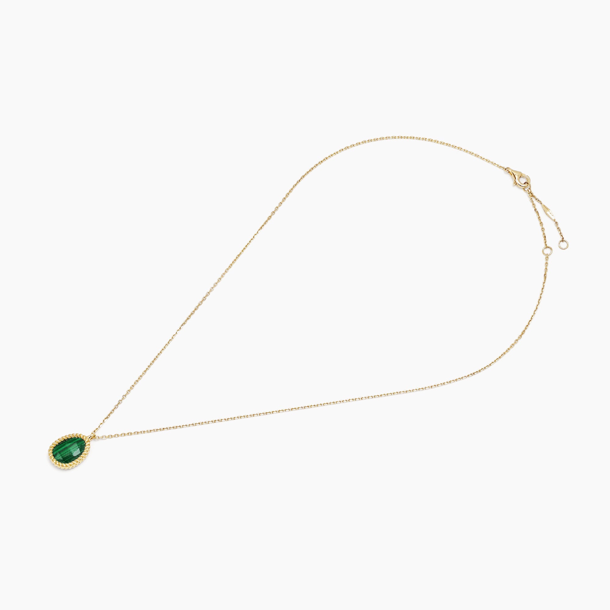 Nina Mariner Necklace In 18 Karat Yellow Gold With Large Malachite Stone