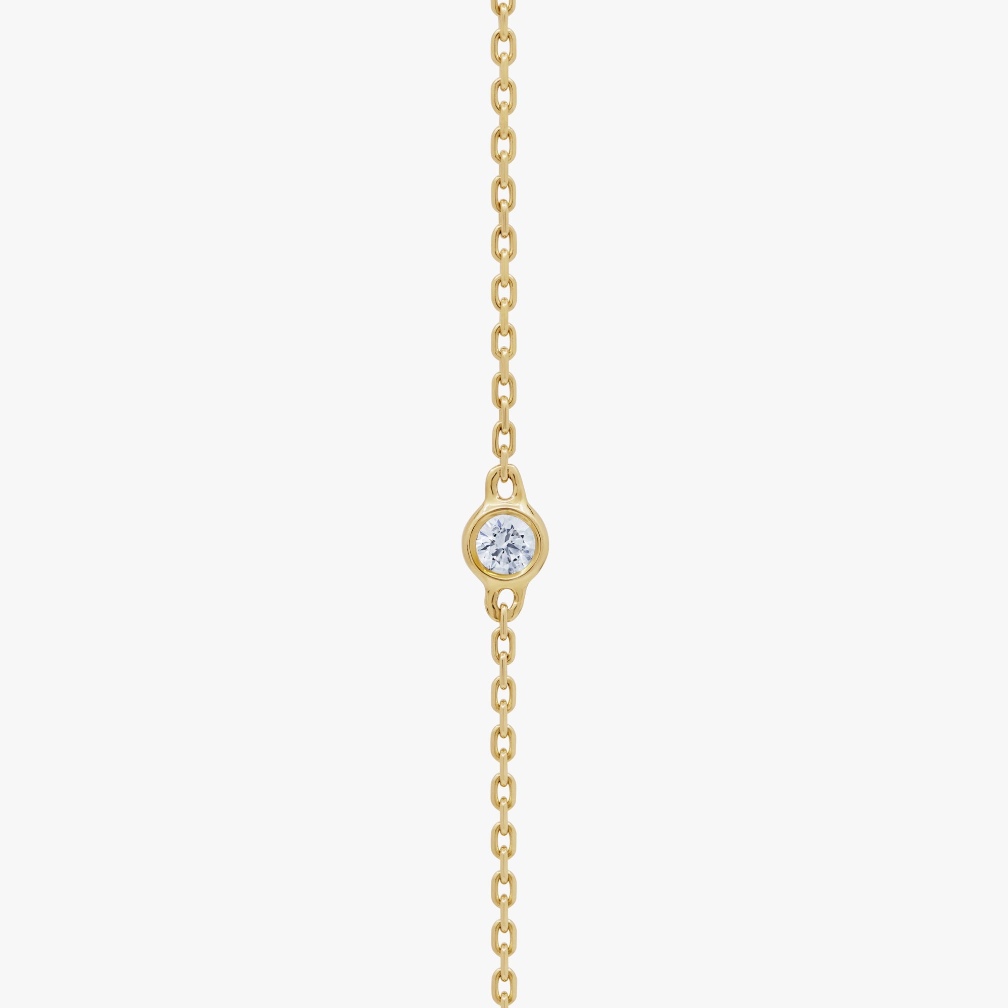 Nina Mariner Long Necklace In 18 Karat Yellow Gold With Natural White Diamonds And Mother Of Pearl Stones