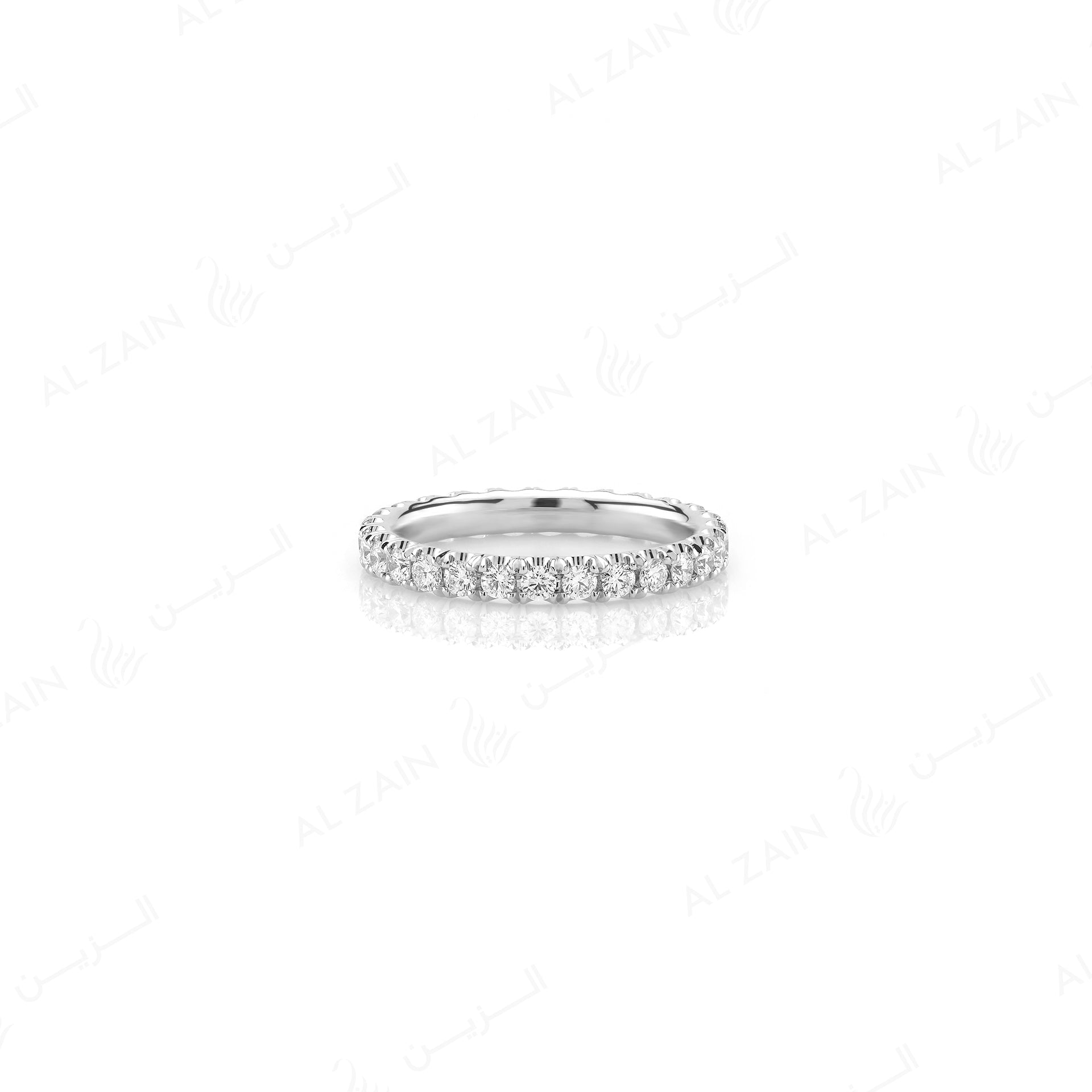 Wedding Band in White Gold