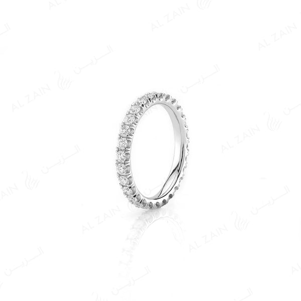 Wedding Band in White Gold
