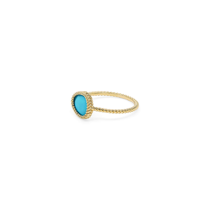Nina Mariner Petite Single Band Turquoise Ring