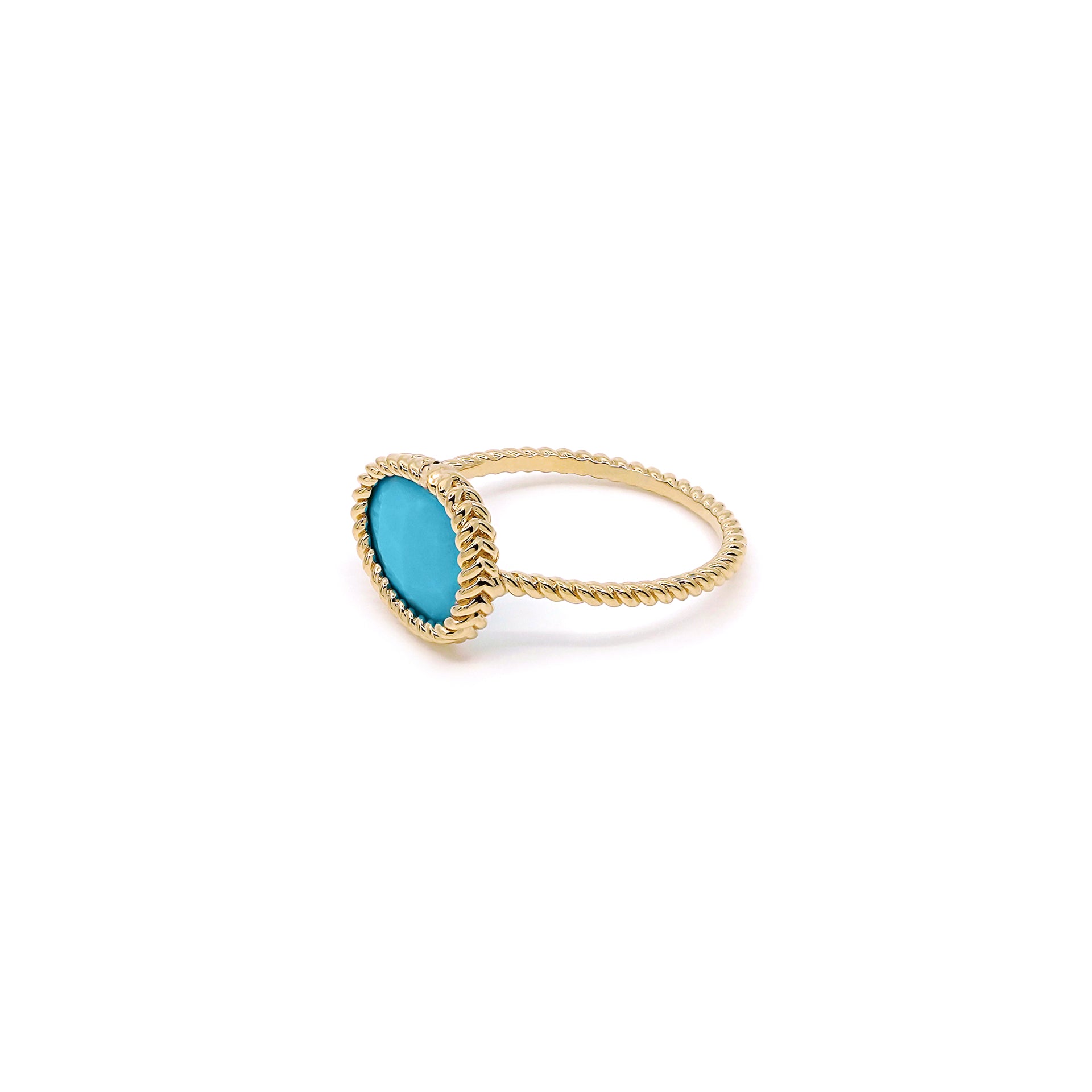 Nina Mariner Large Single Band Turquoise Ring