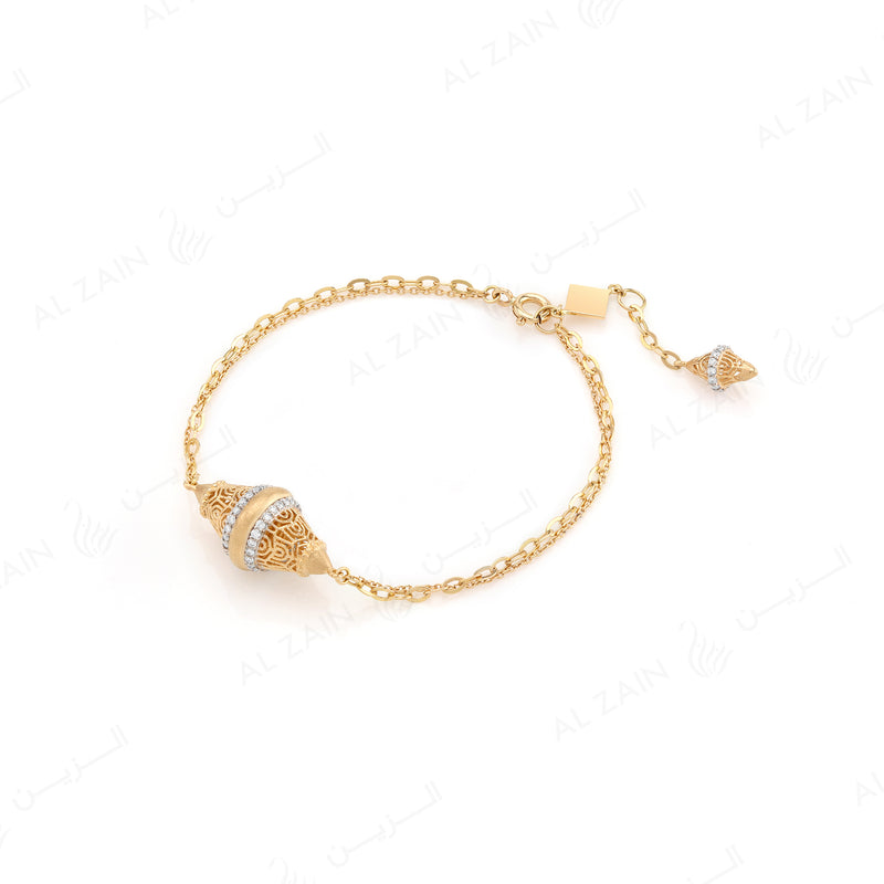 Al Merriyah Bracelet in 18k Yellow Gold with Diamonds