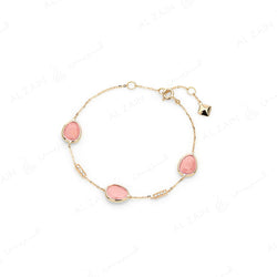 Simply Nina bracelet in 18k yellow gold with Opal stones and diamonds