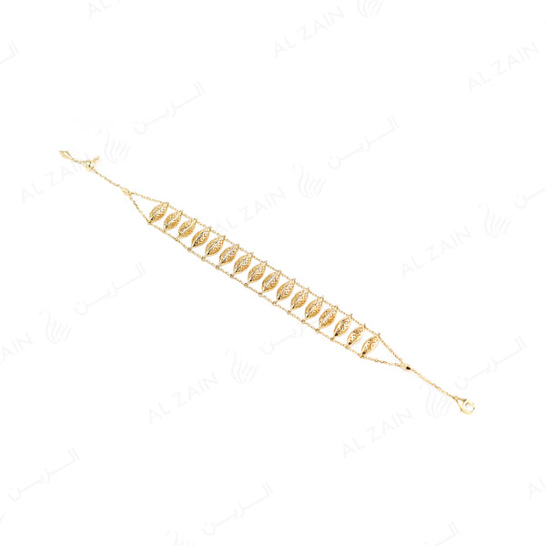 18k Al Merriyah M/5 bracelet in yellow gold with diamonds