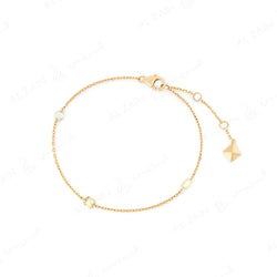 Rose cut diamond bracelet in yellow gold