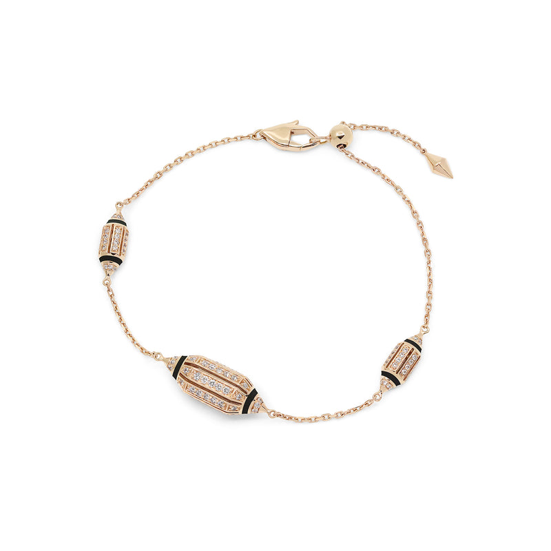 Al Merriyah Hyceram Bracelet In Yellow Gold With Diamonds