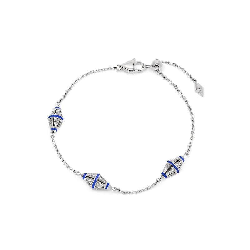 Al Merriyah Hyceram Bracelet In White Gold With Diamonds