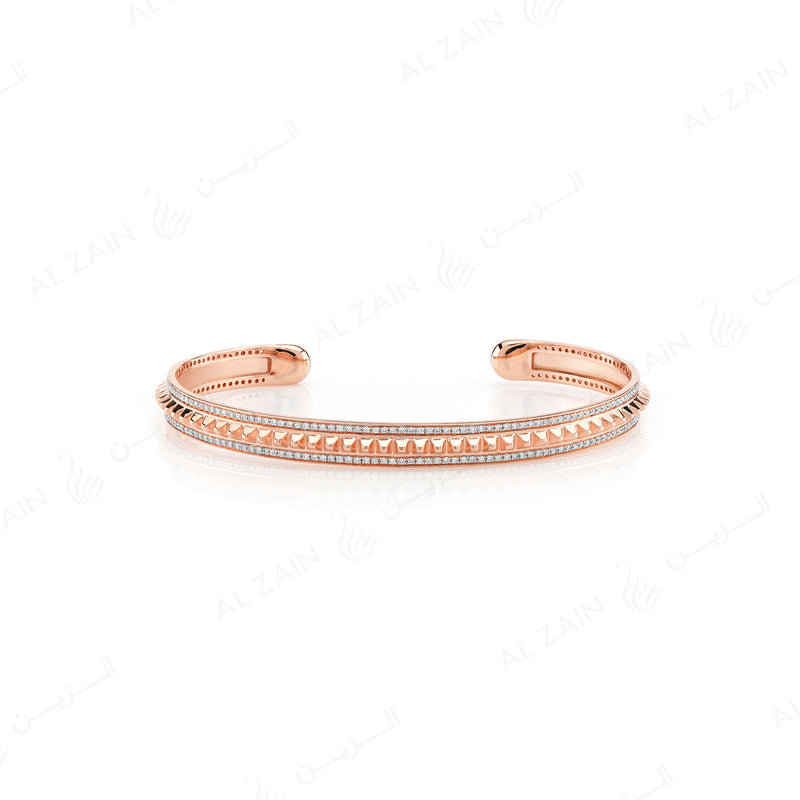 Hab El Hayl 2nd Edition Bangle in Rose Gold with Diamonds