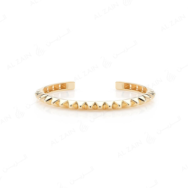 Hab El Hayl 2nd Edition Bangle in Yellow Gold with Diamonds on tip