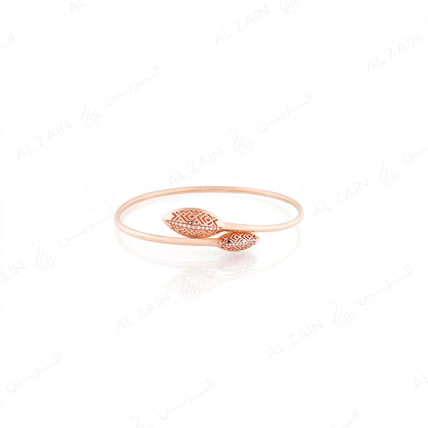 18k Al Merriyah M/5 bangle in rose gold with diamonds