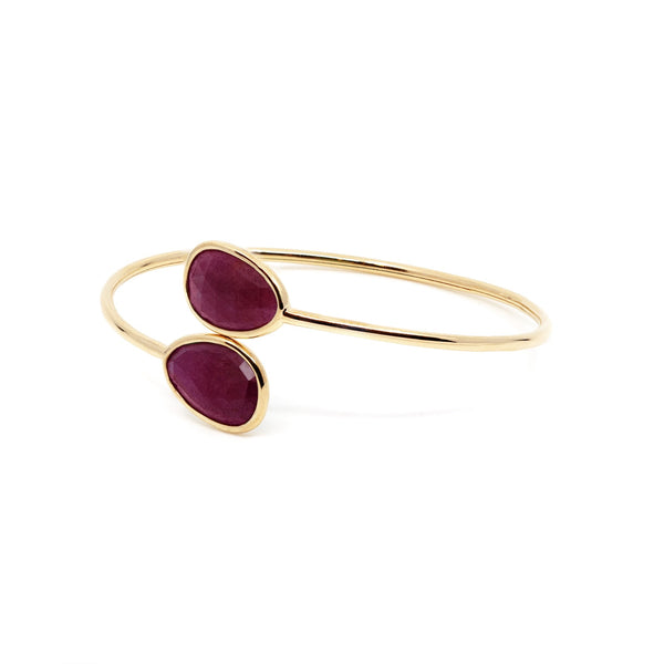 Precious Nina Bangle in 18k Yellow Gold with Ruby