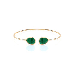 Precious Nina Bangle in 18k Yellow Gold with Emerald