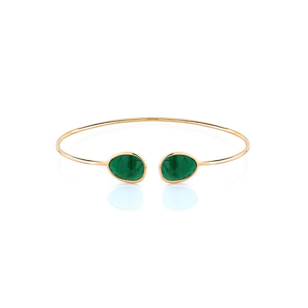 Precious Nina Bangle in 18k Yellow Gold with Emerald