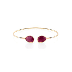 Precious Nina Bangle in 18k Yellow Gold with Ruby