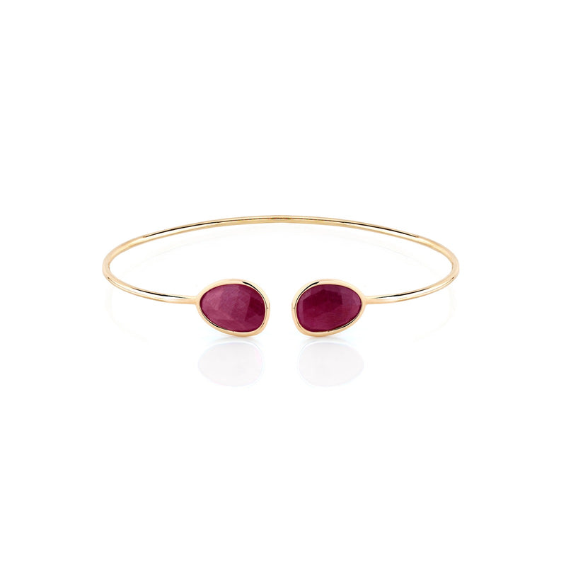 Precious Nina Bangle in 18k Yellow Gold with Ruby