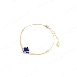 Cordoba Bracelet in Yellow Gold with Lapis Stone