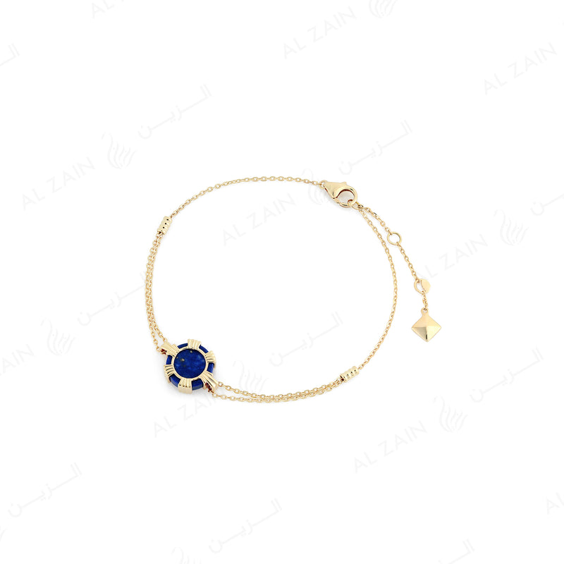 Cordoba Bracelet in Yellow Gold with Lapis Stone
