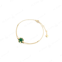 Cordoba bracelet in yellow gold with malachite stone