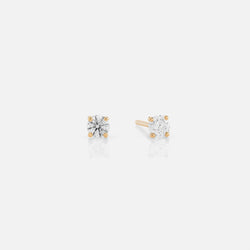 18k Solitaire Earrings in yellow Gold - Al Zain Jewellery
