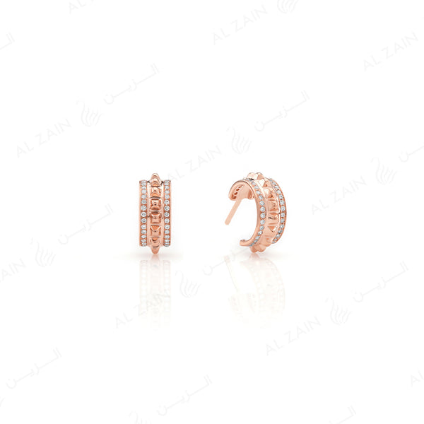 Hab El Hayl 2nd Edition Earrings in Rose Gold with Diamonds