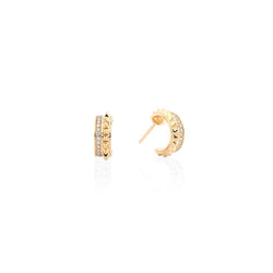 18k Hab El Hayl Evolution Earrings in Yellow Gold with Diamonds